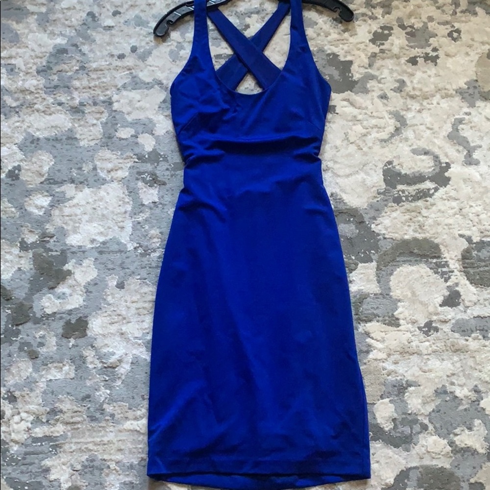 Open back body con dress